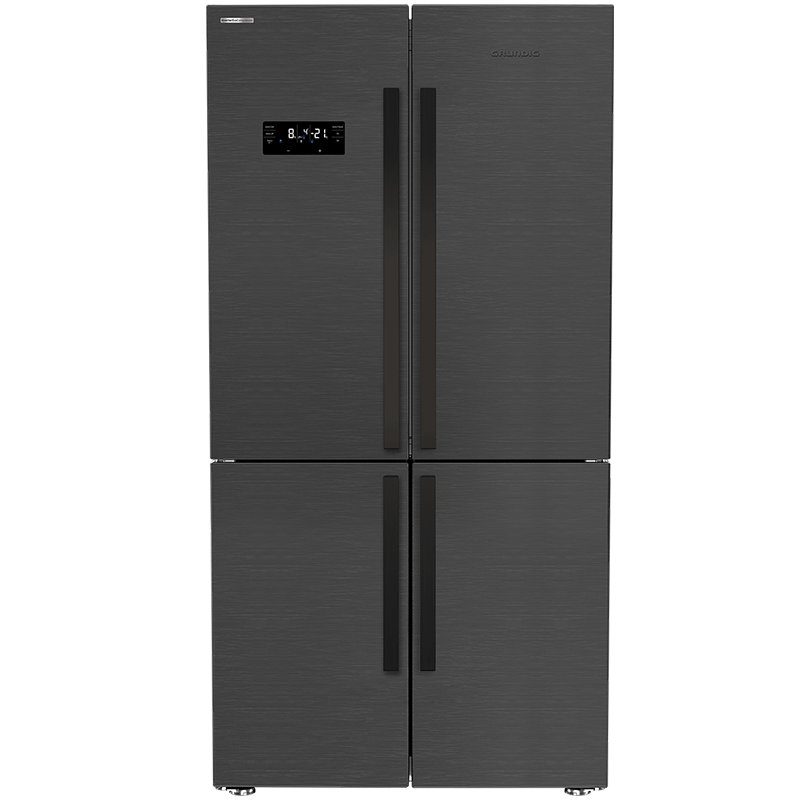 Image of Grundig Tvöfaldur kæliskápur svartur