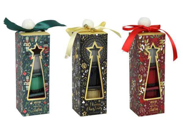 Image of Hit Ilmkerti í kertaglasi ö5,5cm 3stk gjafasett 3mism jóla