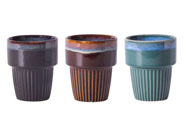 Image of Hit Krús 200ml Rib leir 3 mismunandi litir 1stk