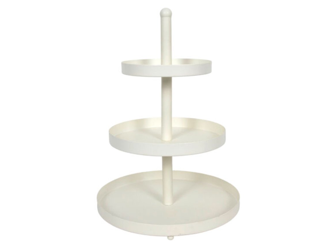 Image of Hit Diskur metal 3ja hæða h:35cm white