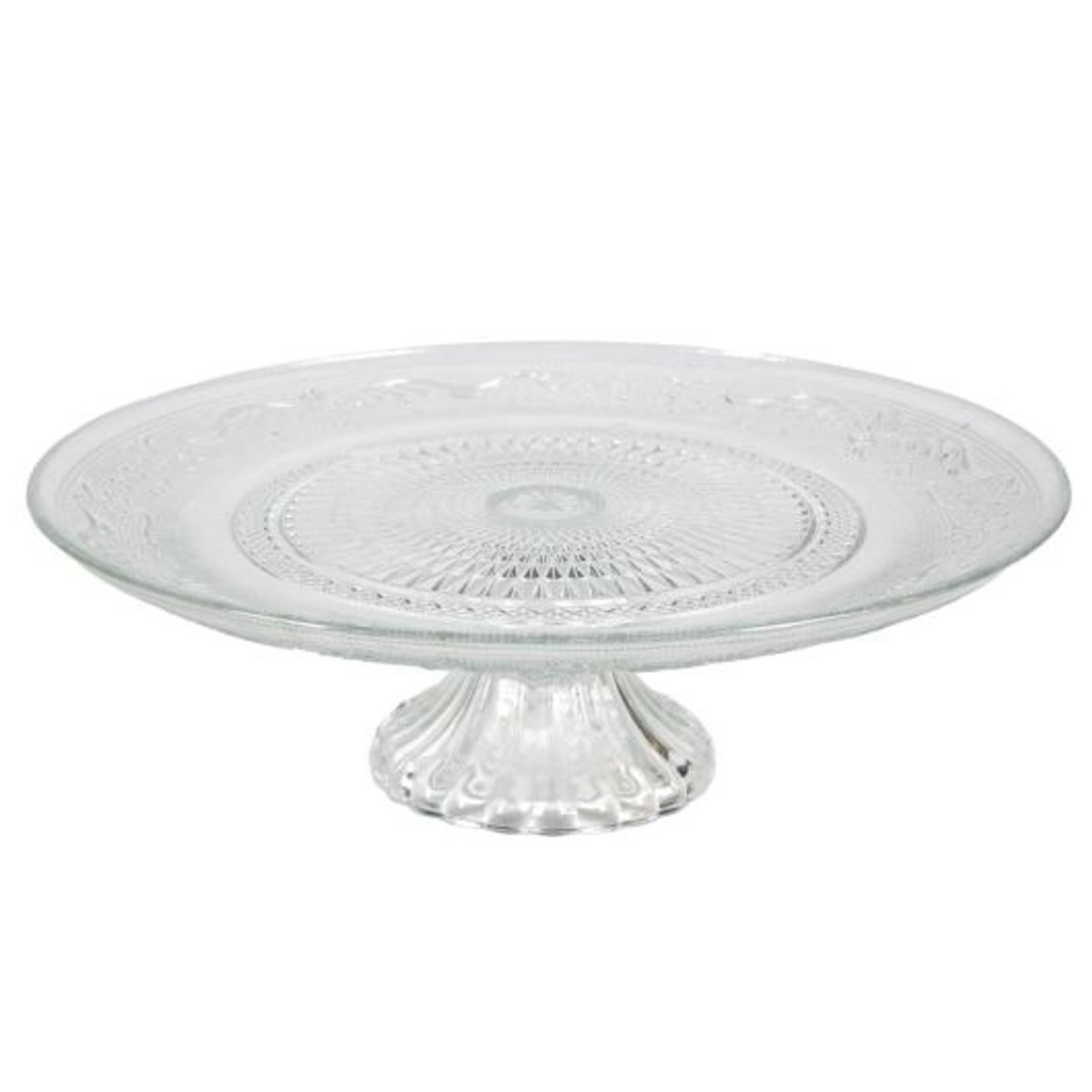Image of Hit Kökudiskur á fæti gler ö:29cm h:9cm