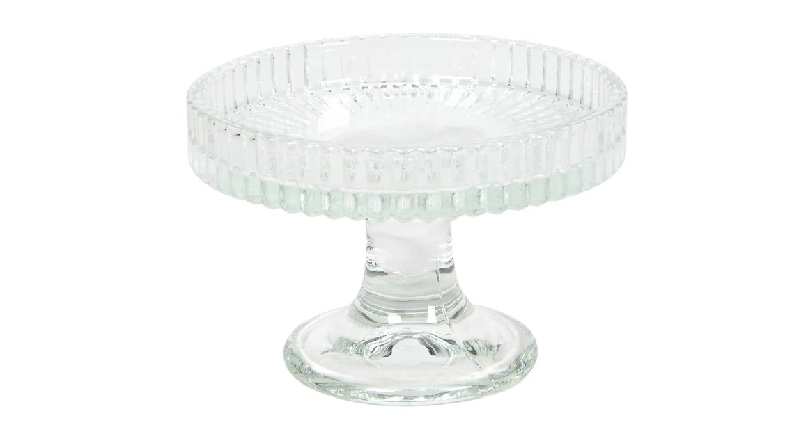 Image of Hit Diskur á fæti gler ö:9,5cm h:6,5cm