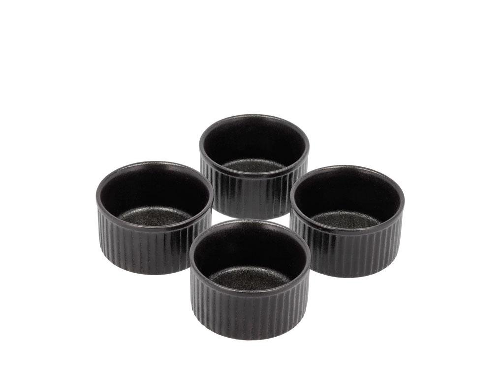 Holm Skálar 4stk sett 7x3,5 ramekin black