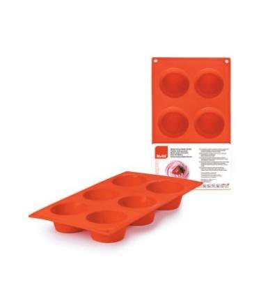 Ibili Muffinsform 6stk silicon rautt