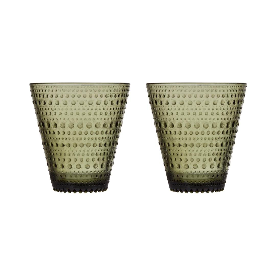 Image of iittala KASTEHELMI glas 30cl 2stk moss green