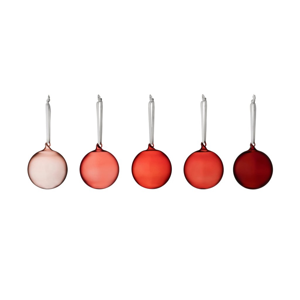 iittala Jólakúlur gler 40mm 5stk red