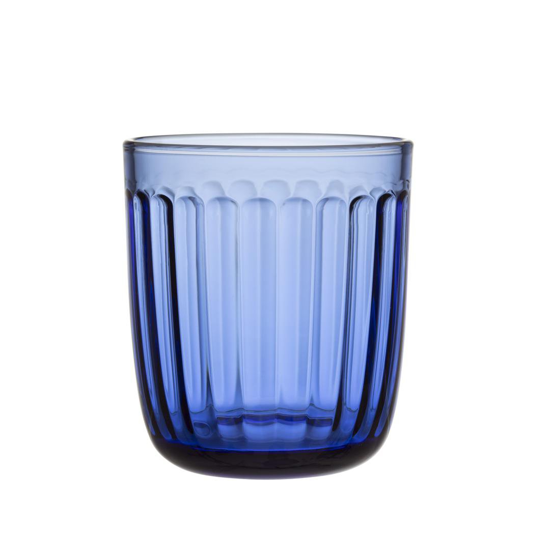 iittala RAAMI Glas vatn 26cl 2stk ultramarine blue
