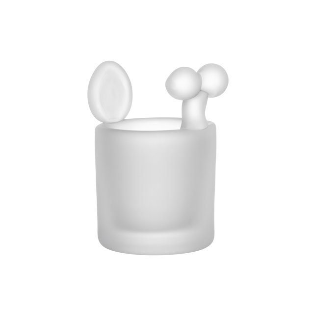 Image of iittala SNOW CASTLE glass art 90mm frosted clear IITTALABÚÐIN