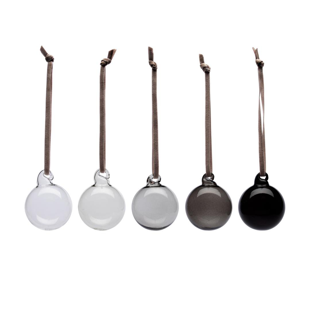 iittala Jólakúlur gler 40mm 5stk grey