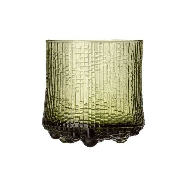 Image of iittala ULTIMA THULE glas rock 28cl 2stk green Finnish sand