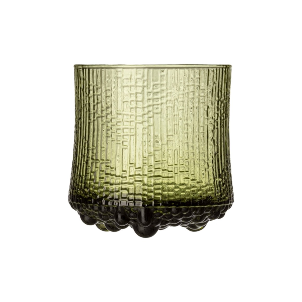 Image of iittala ULTIMA THULE glas rock 28cl 2stk green Finnish sand