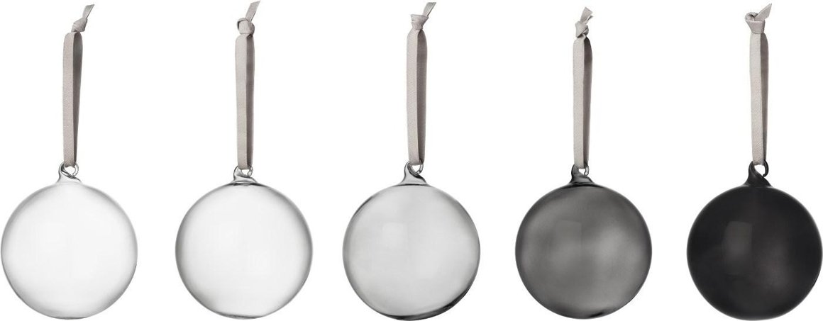 iittala Jólakúlur gler 80mm 5 stk