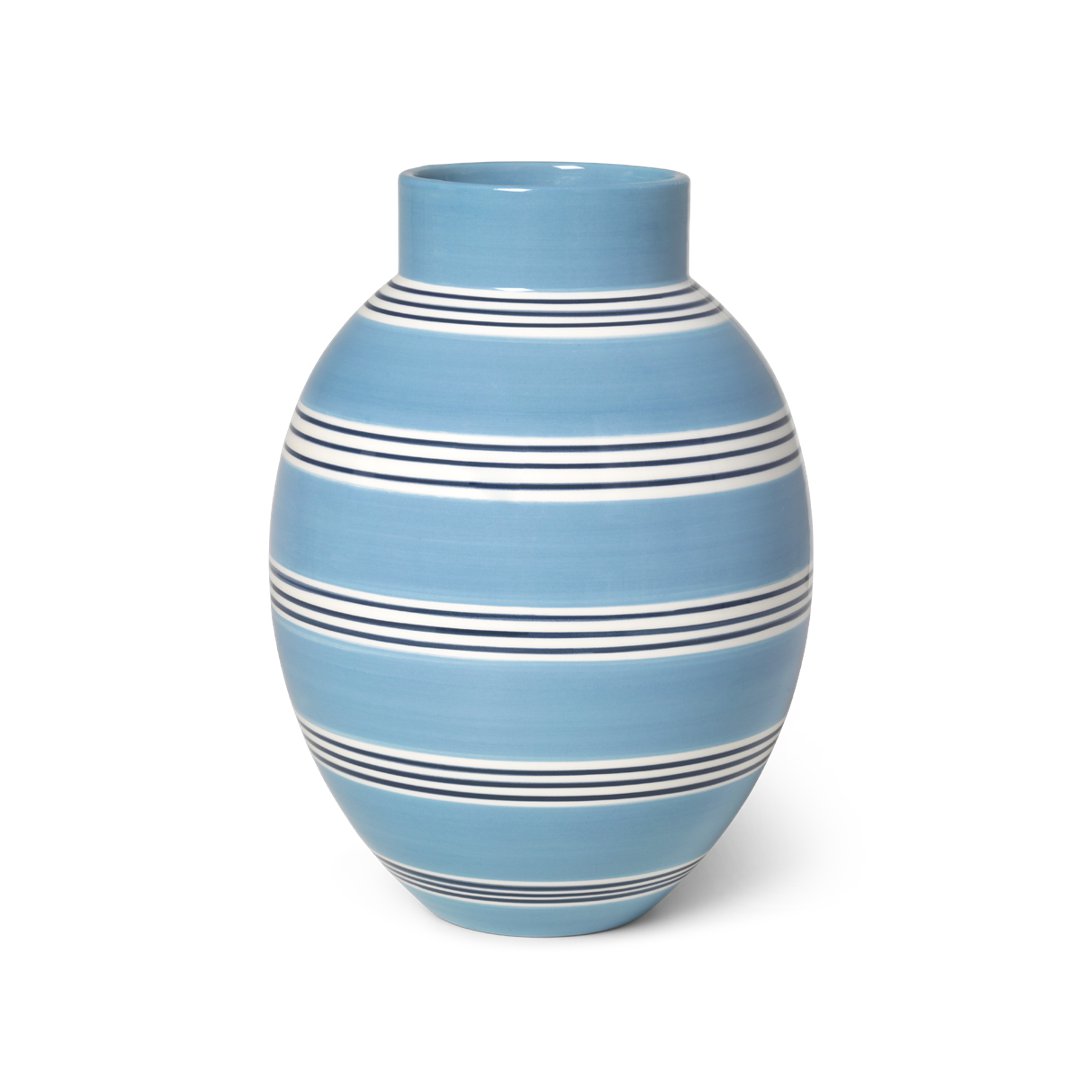 Image of Kahler Omaggio Nuovo Vasi 30cm páfuglsblár