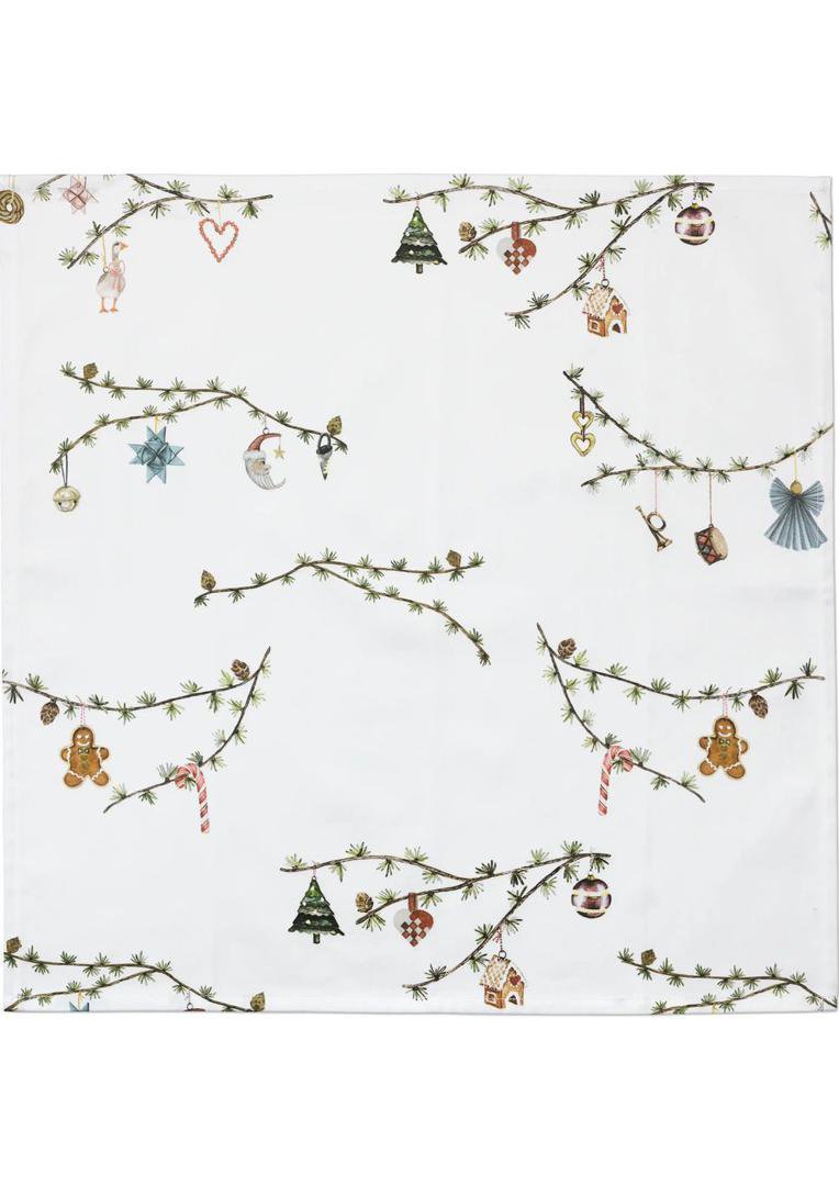 Image of Kahler Hammershoi Jólaservéttur 45x45 hvítar 4 stk