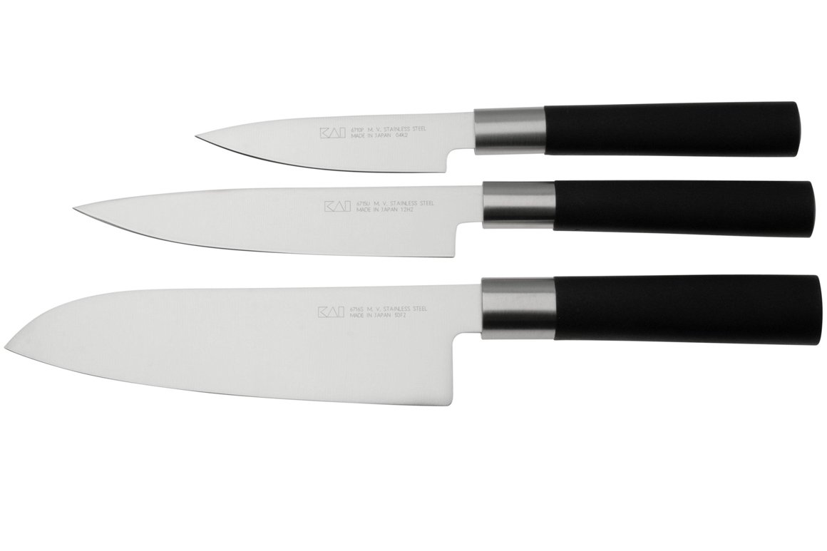 Kai Hnífasett 2 Wasabi Black 10cm/15cm/16cm