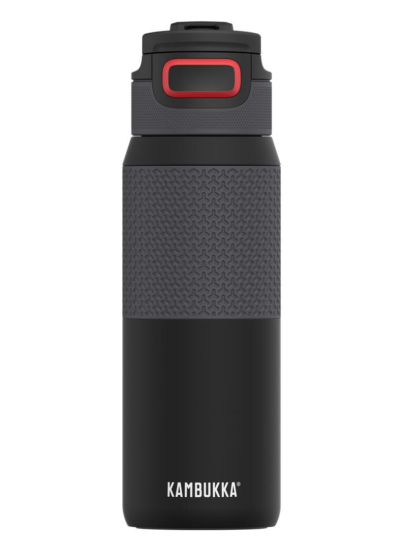 Kambukka Elton stálbrúsi 750ml svartur m/ sílikon gripi