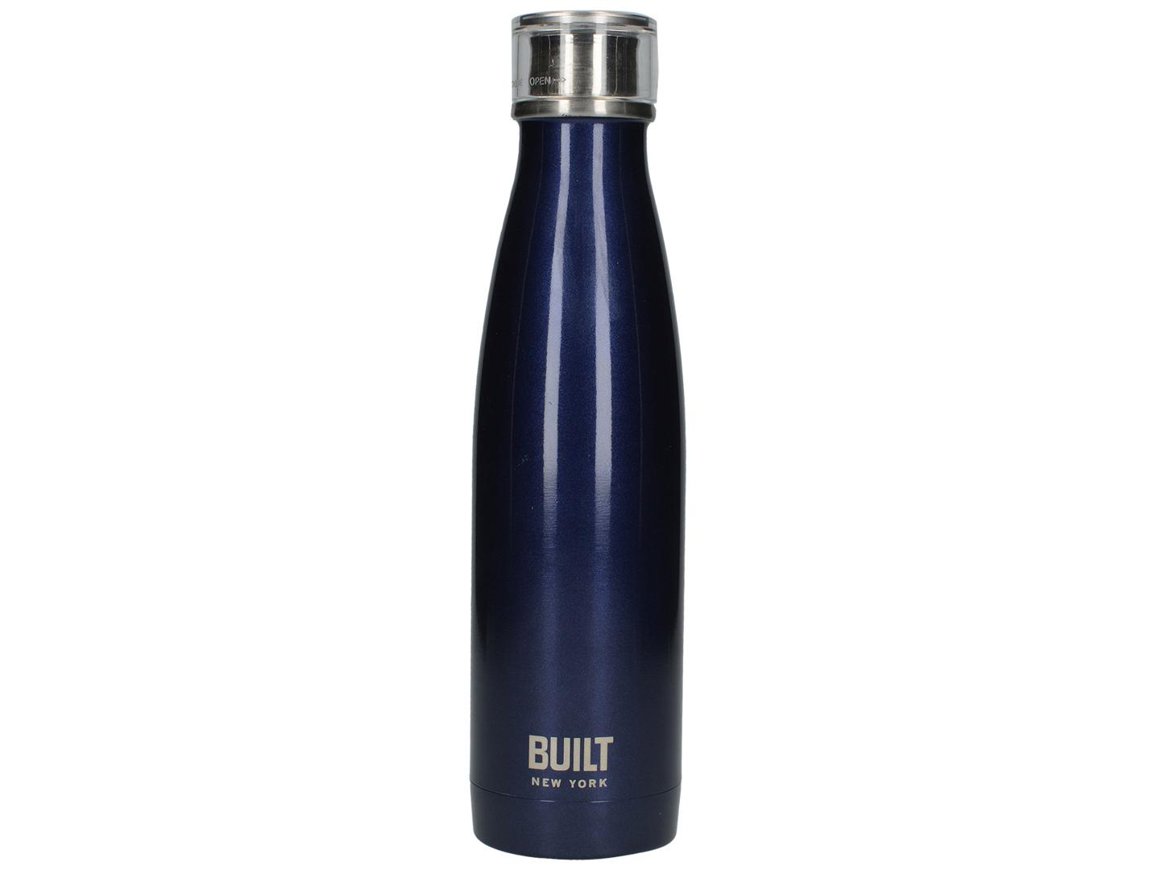 Image of KitchenCraft Built flaska stál 480ml dark blue