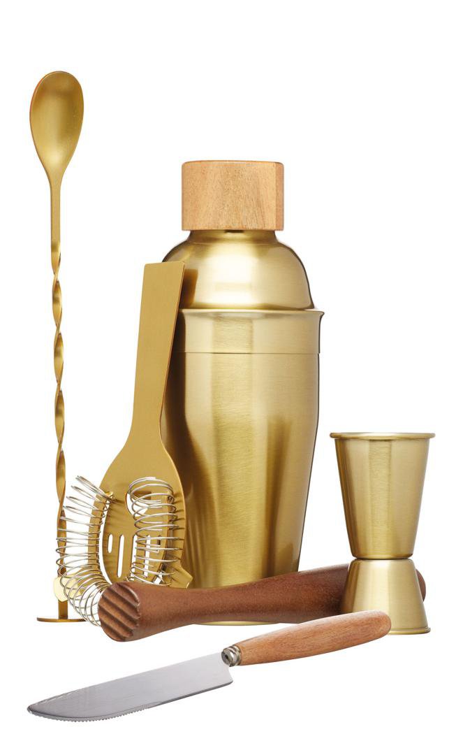 KitchenCraft Bar Craft kokteilsett 6stk gold