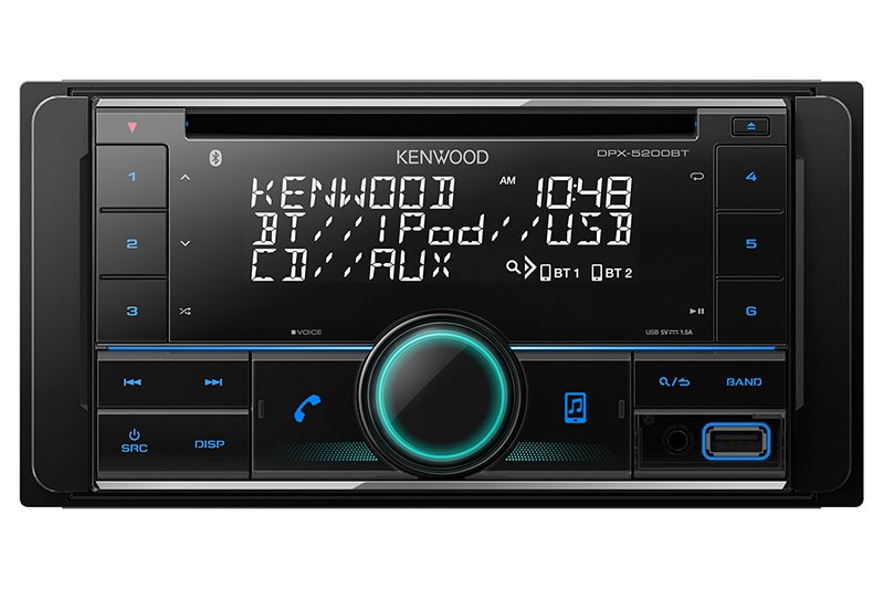 Kenwood 4x50w Bíltæki Bluetooth 2 DIN
