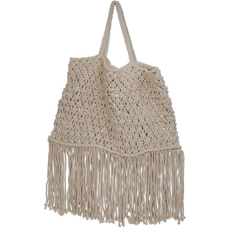 Kersten Taska Macrame bómullar natural 45x56cm