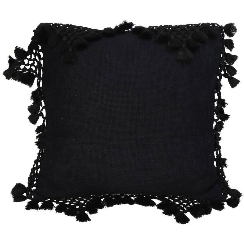 Kersten Púði með kögri 45x45cm black