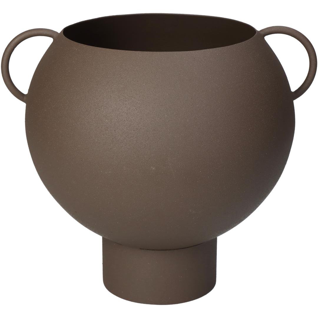 Image of Kersten Blómapottur 19,5x17,5x17cm með eyrum iron brown 