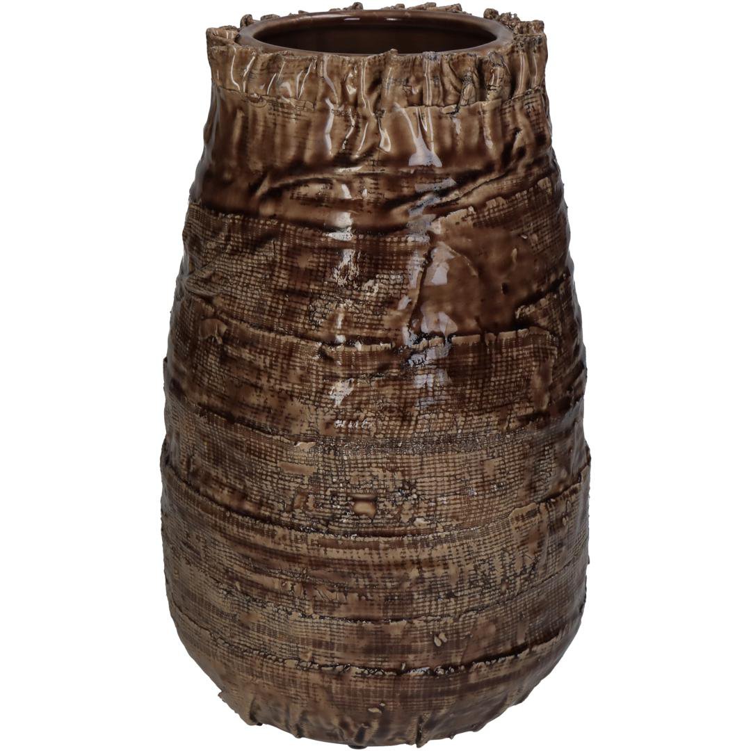 Image of Kersten Vasi 19x19x29,5cm vafinn leir brown