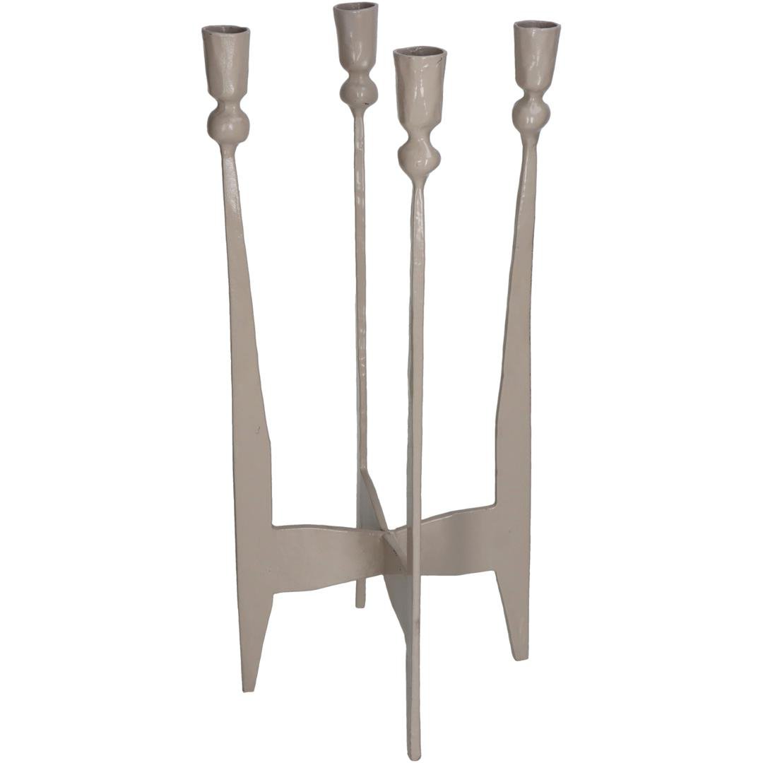 Image of Kersten Kertastjaki 4arma iron 16x16cm h:46cm ivory
