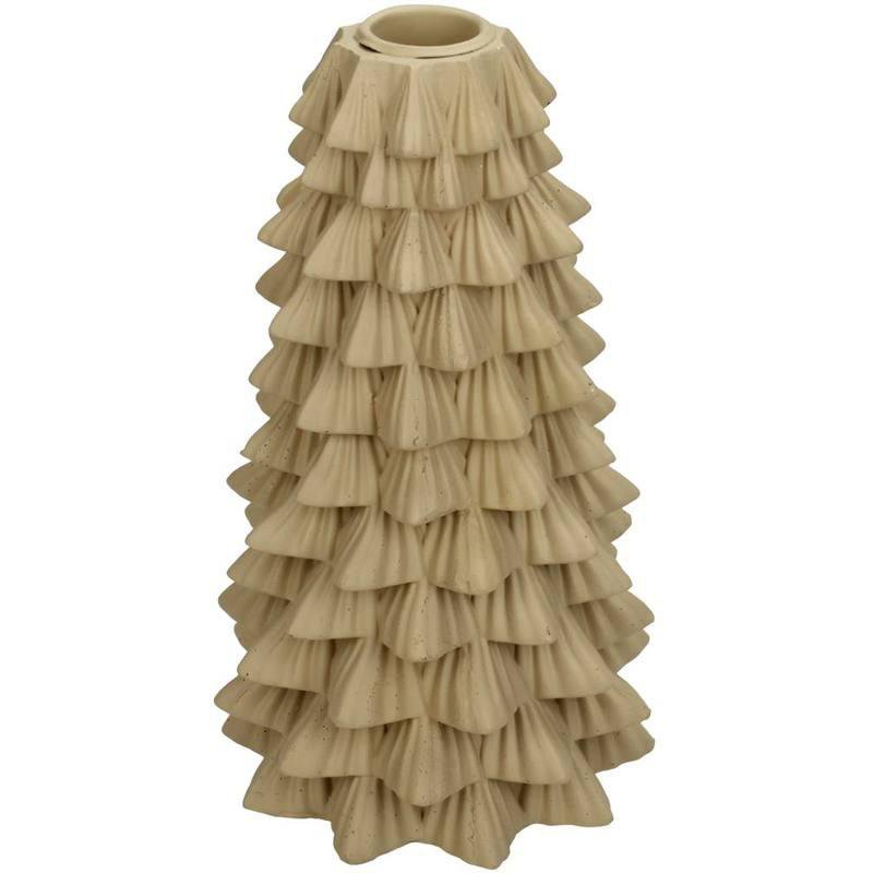 Kersten Kertastjaki jólatré 10,5x10.5x18cm beige