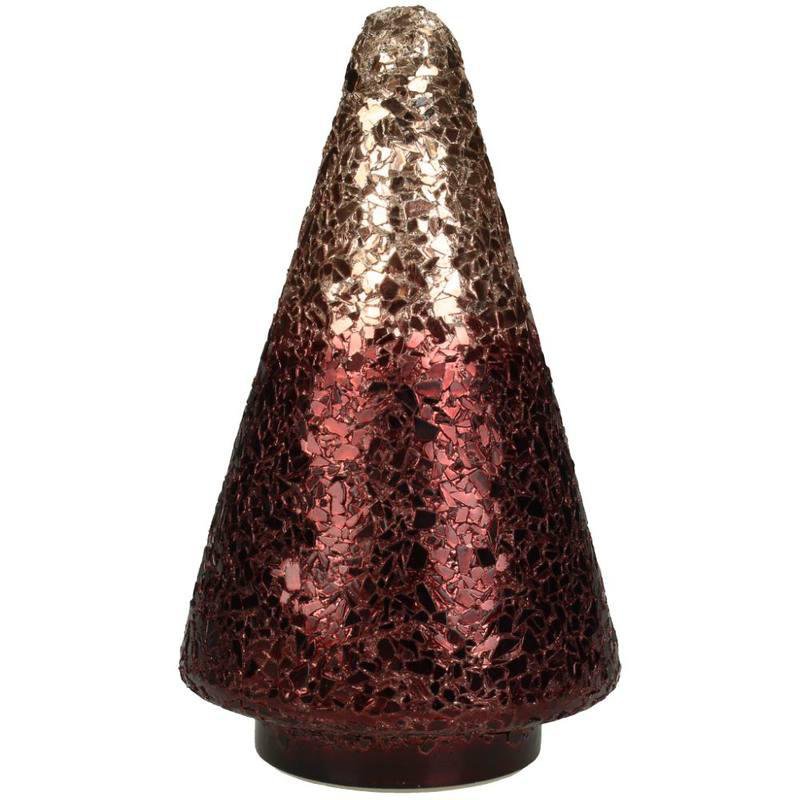 Image of Kersten Jólatré gler 10x10x16cm burgundy