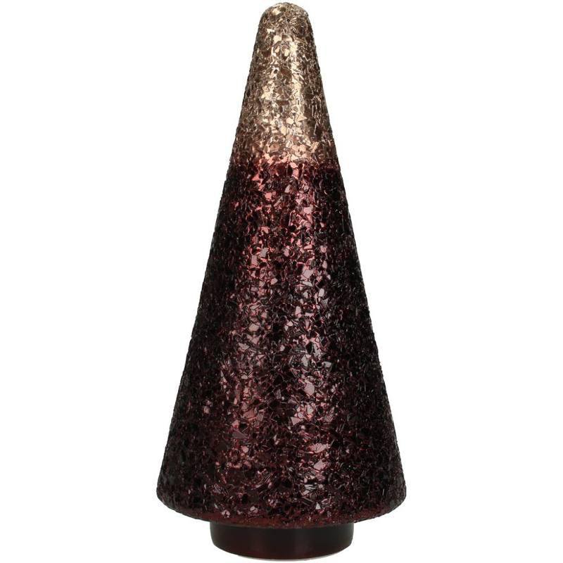 Image of Kersten Jólatré gler 12x12x26cm burgundy