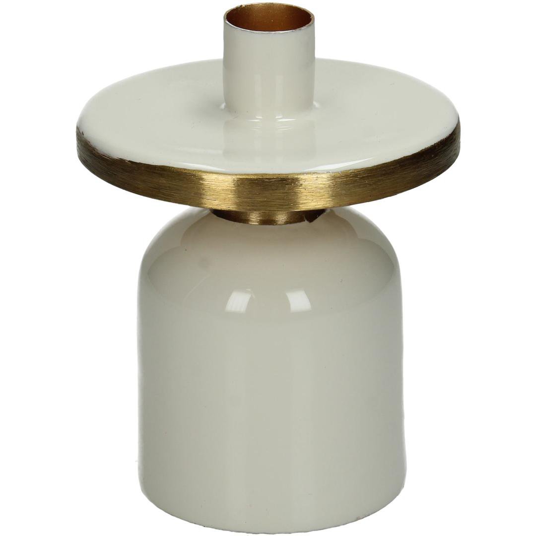 Kersten Kertastjaki 10x10x14.5 metal ivory/gold