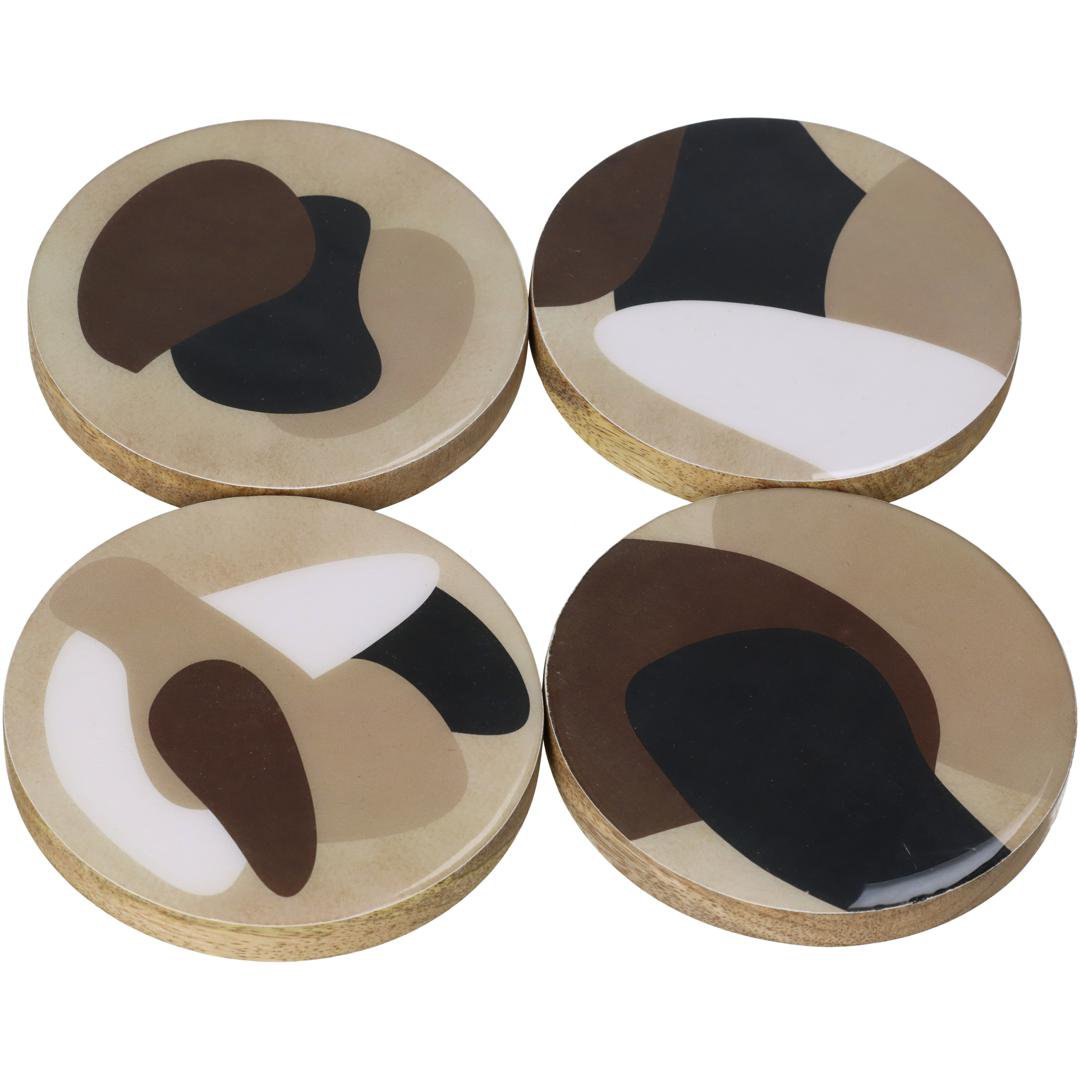 Kersten Glasamotta 4stk 10x10x1cm beige