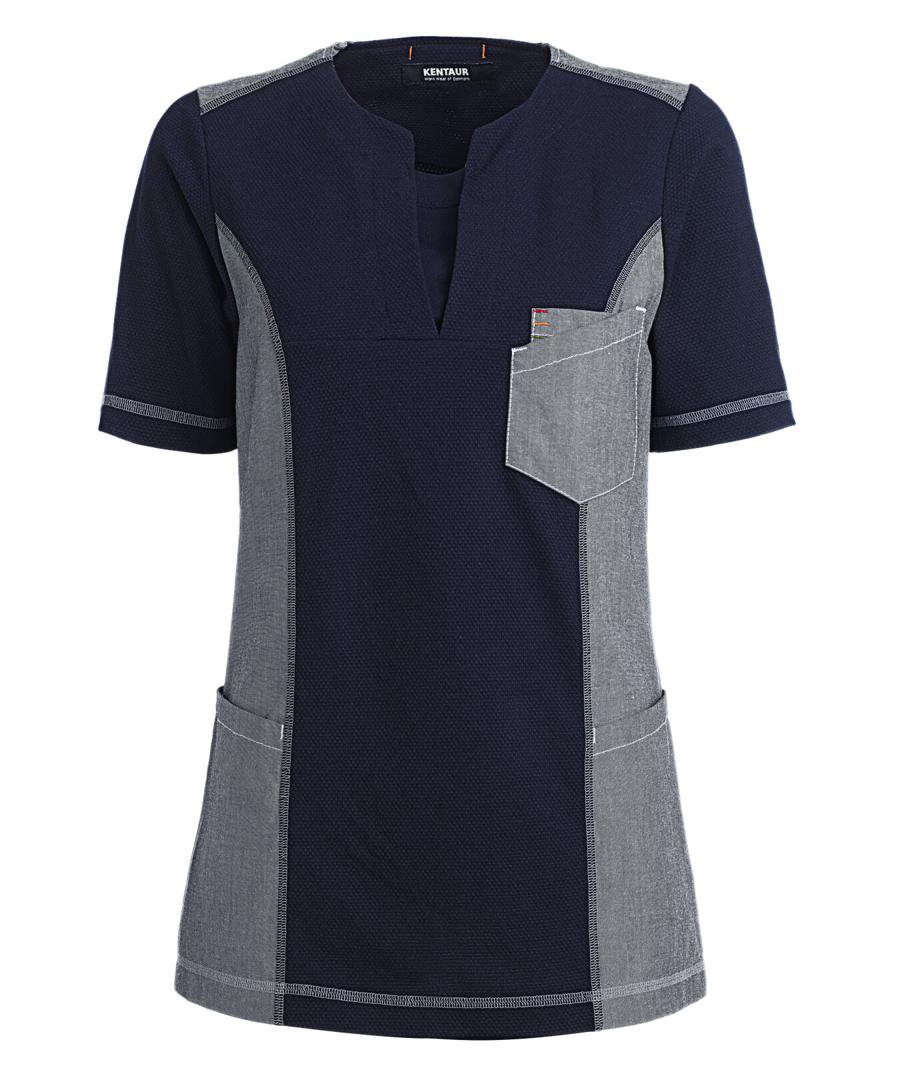 Image of Kentaur Sloppur dömu Poloshirt Navy/Cham grey