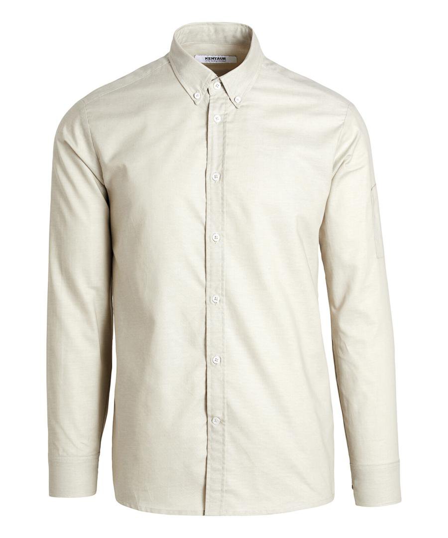 Image of Kentaur Skyrta herra langerma Oxford sand L
