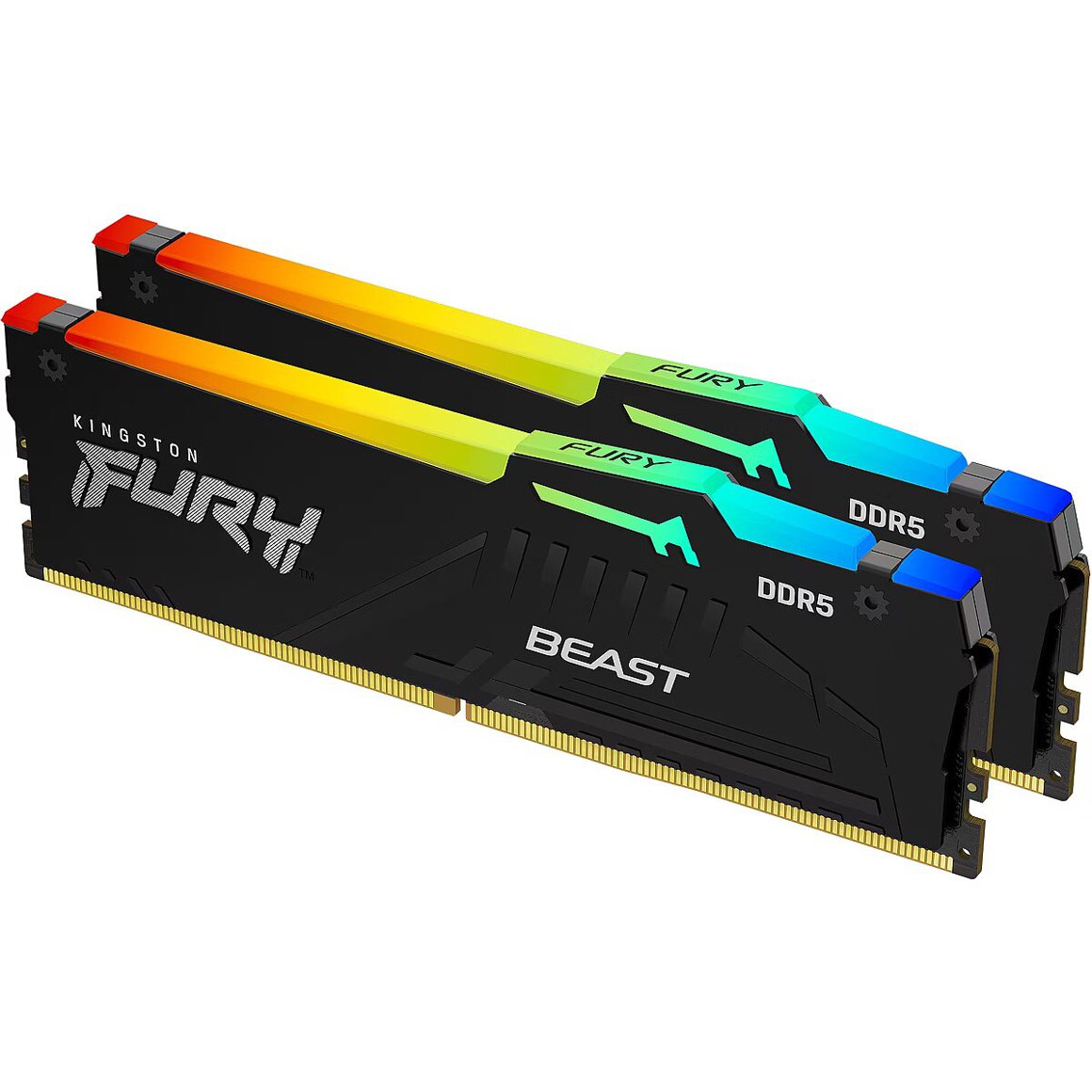 Image of Kingston 64GB DDR5 2x32GB 6400MT/s RGB FURY Beast vinnsluminni