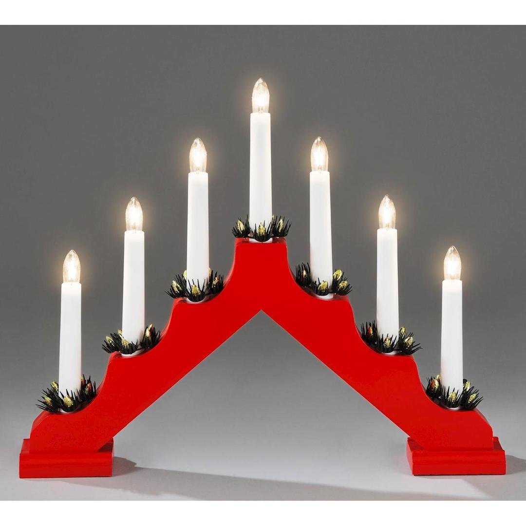 Image of KonstSmide Aðventuljós tré rautt