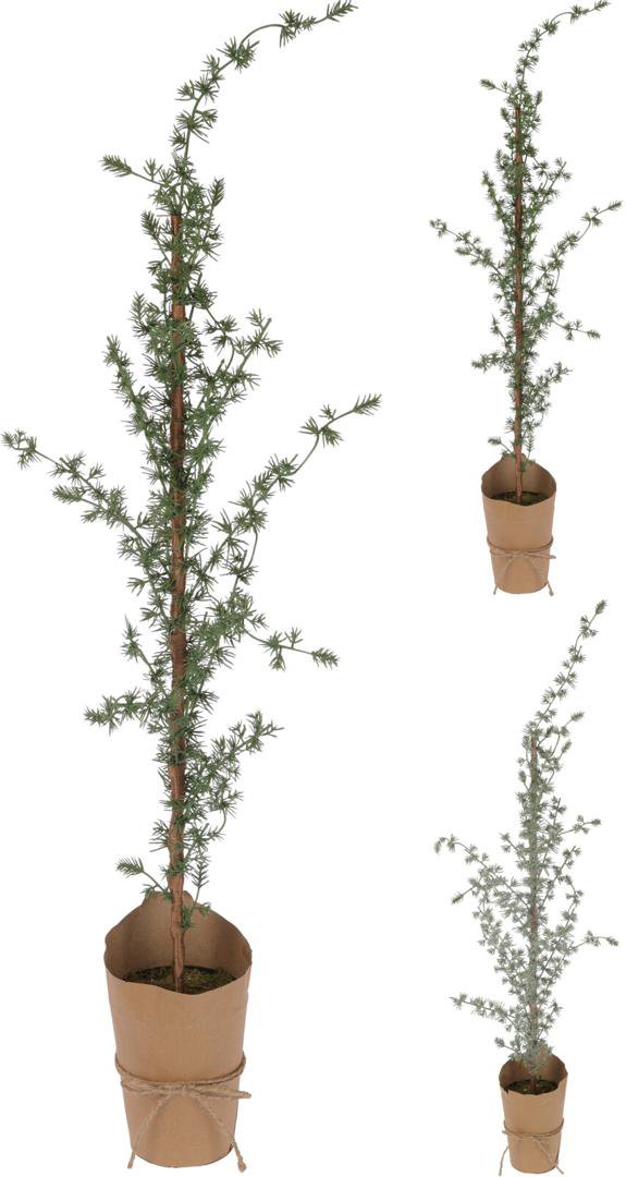 Image of Jólatré í potti 90cm mjótt 2mism 1stk