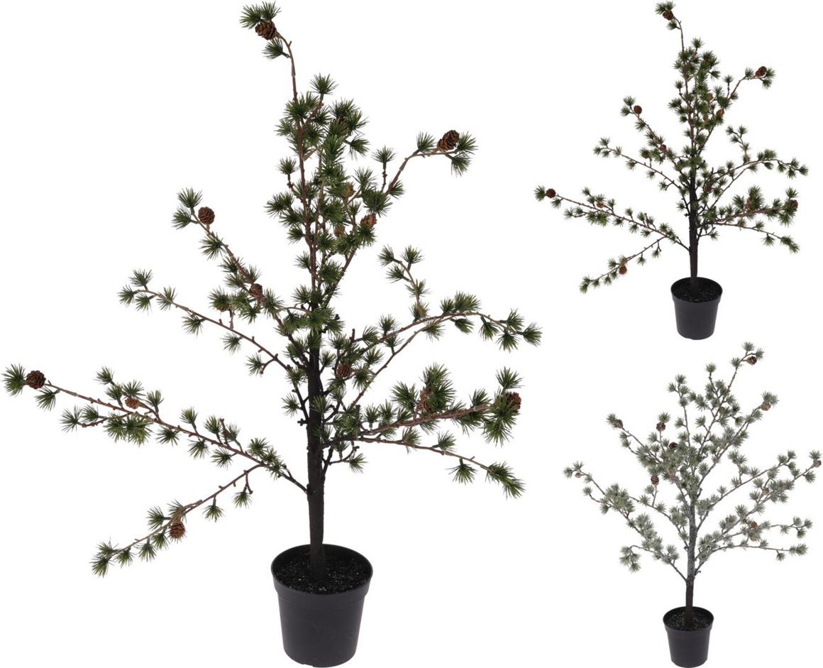 Image of Jólatré í potti 90cm með könglum 2mism