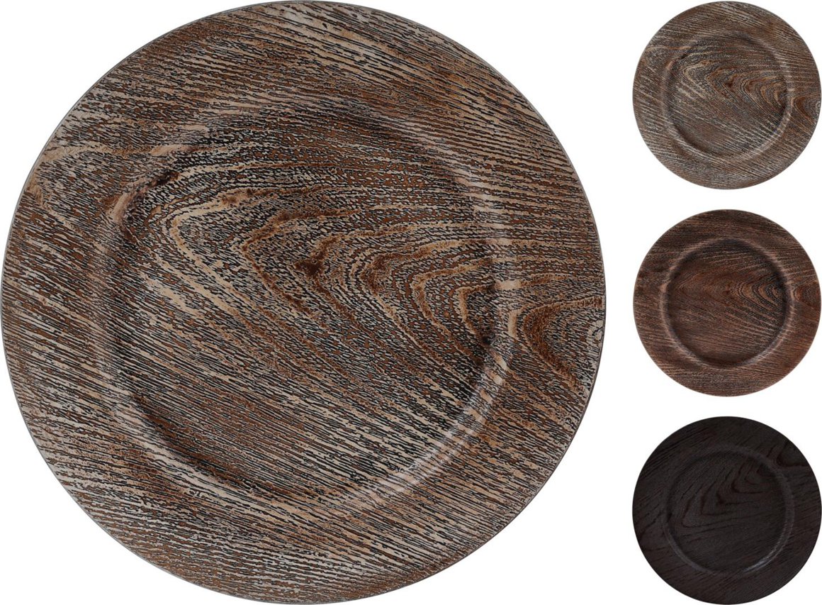 Image of Diskur Ø: 33cm plast, viðaráferð natur 