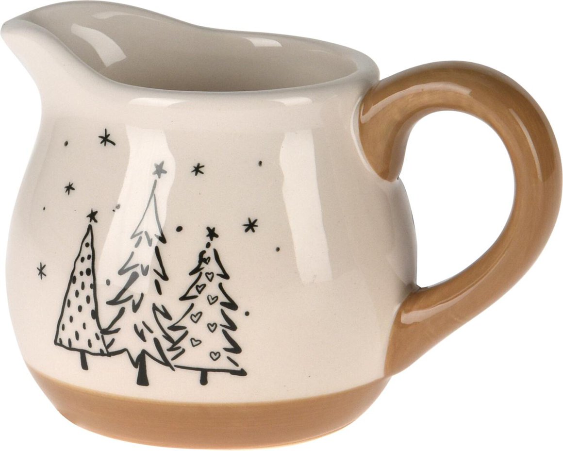 Image of Mjólkurkanna h:9cm jólatré natur