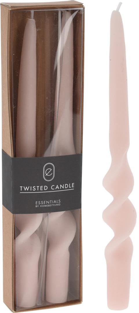 Image of Kerti snúin 2stk í pakka light pink