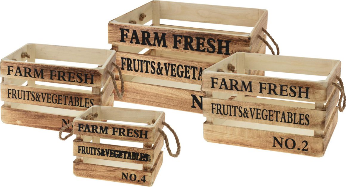 Image of Trékassar 4stk sett farm fresh 