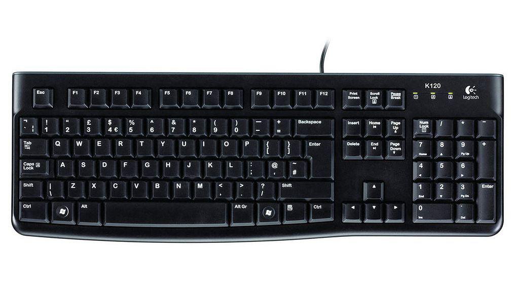 Logitech K120 lyklaborð svart USB Nordic Business