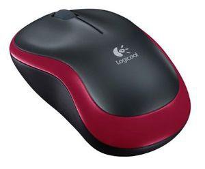 Logitech M185 rauð þráðlaus optical mús