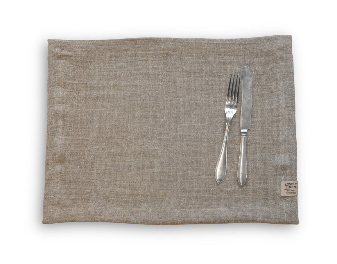 Lovely Linen Diskamotta 37x50 natural rustic beige