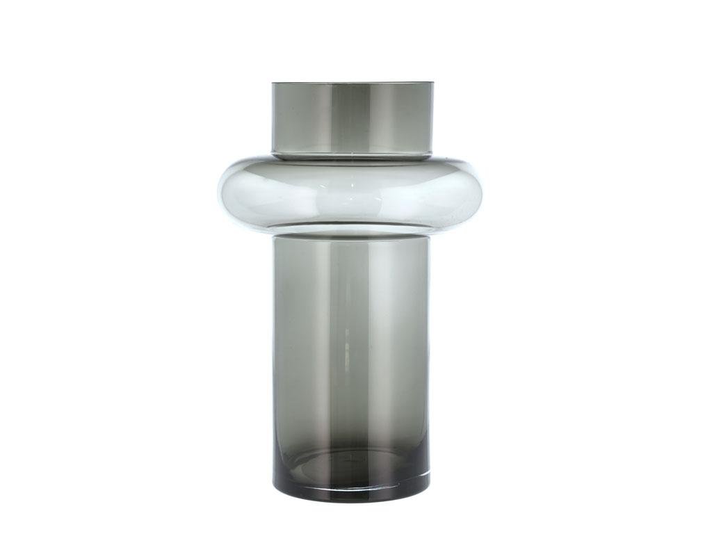 Image of Lyngby Glas Vasi gler 40cm Tube smoke 