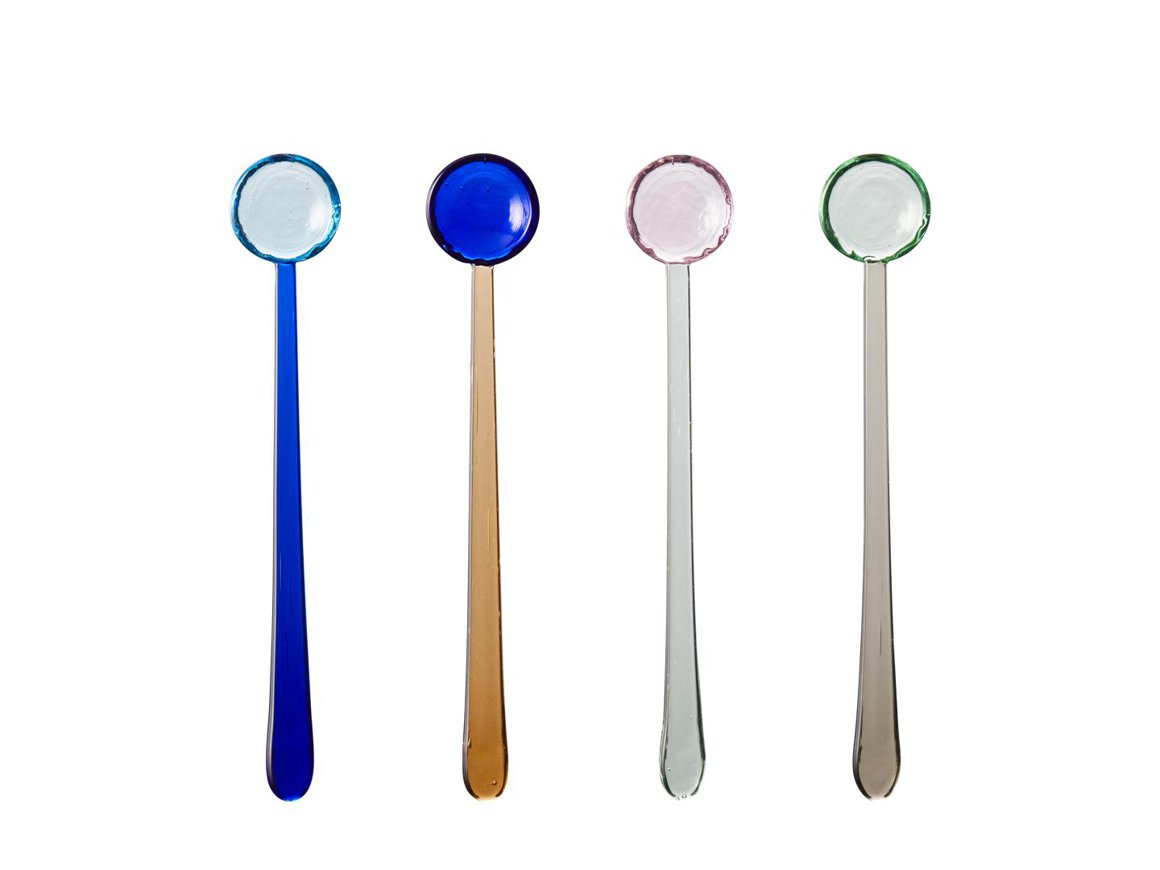 Lyngby Glas Skeiðar gler 18cm 4stk Torino blandaðir litir