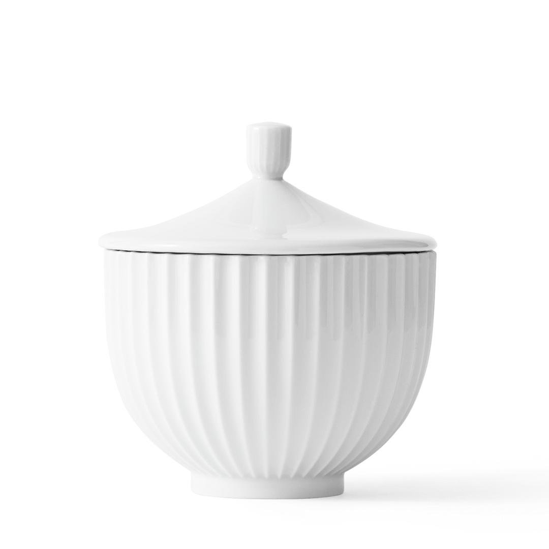 Image of Lyngby Porcelæn Bonbonniere hvítt 14 cm