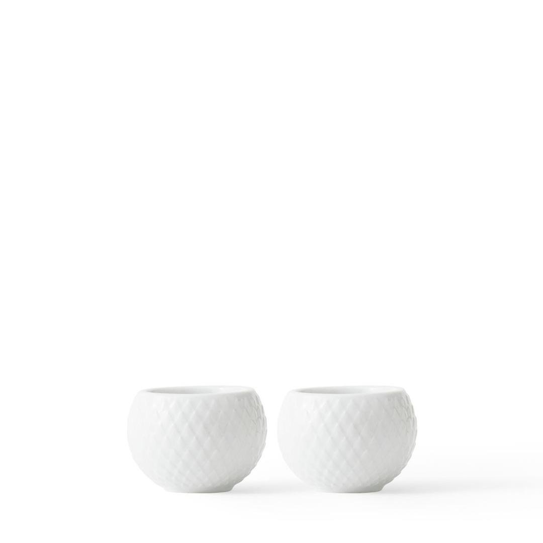 Lyngby Porcelæn Rhombe kertastjaki 2 stk.